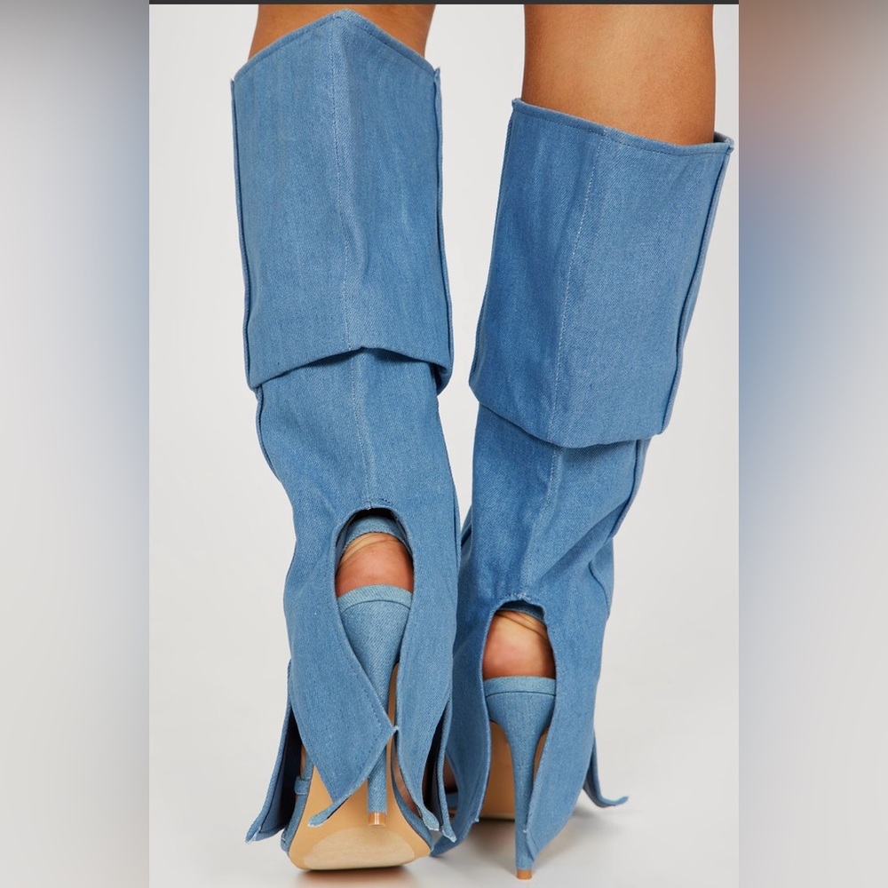 Fashion Nova Meant For Me Heeled Sandals - Blue  Women's Size 7 - Picture 2 of 16